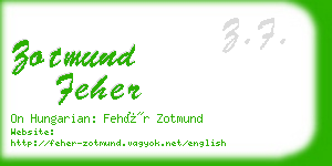 zotmund feher business card